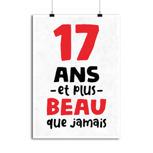 Affiche 17 ans et plus beau Affiche 17 ans et plus beau
