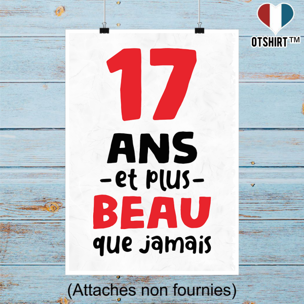 Affiche 17 ans et plus beau