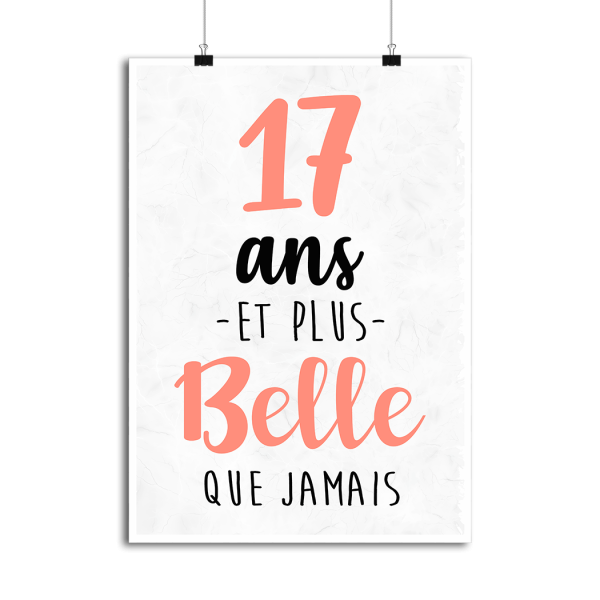 Affiche 17 ans et plus belle que jamais