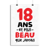 Affiche 18 ans et plus beau