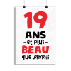 Affiche 19 ans et plus beau