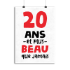 Affiche 20 ans et plus beau