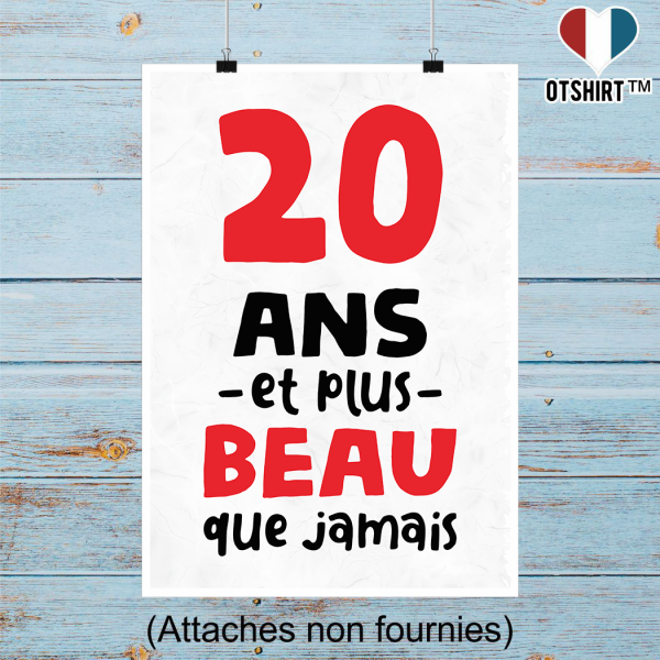 Affiche 20 ans et plus beau