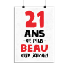 Affiche 21 ans et plus beau
