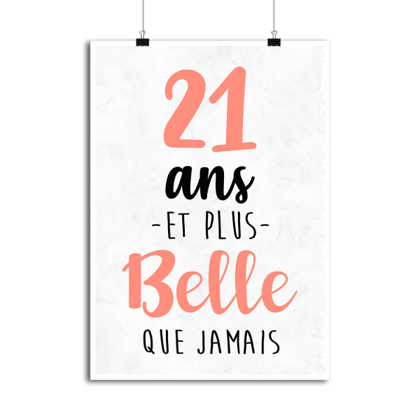 Affiche 21 ans et plus belle que jamais