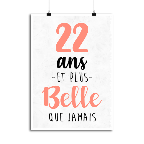 Affiche 22 ans et plus belle que jamais