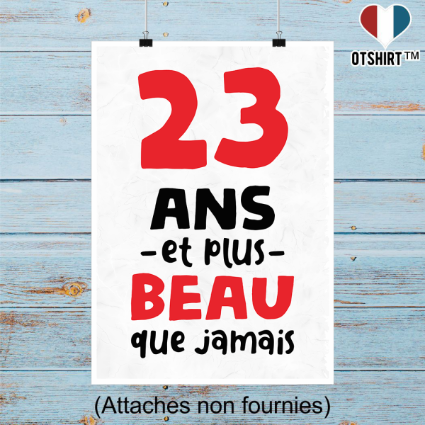 Affiche 23 ans et plus beau