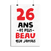 Affiche 26 ans et plus beau