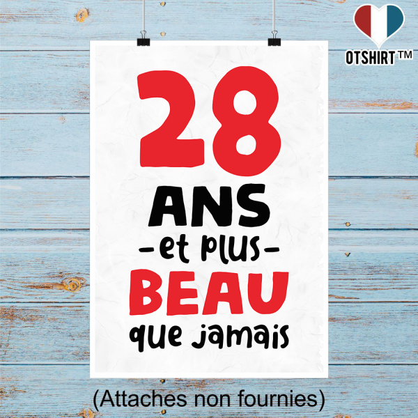 Affiche 28 ans et plus beau