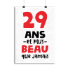 Affiche 29 ans et plus beau