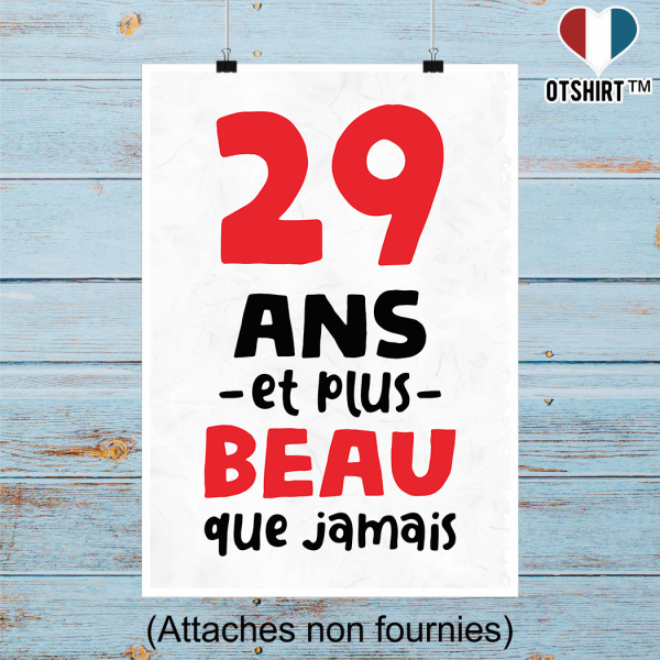 Affiche 29 ans et plus beau