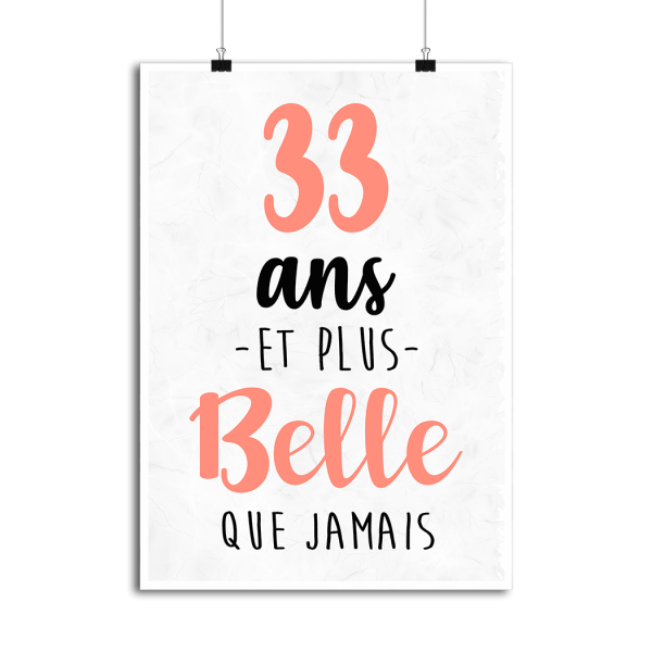 Affiche 33 ans et plus belle que jamais