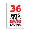 Affiche 36 ans et plus beau