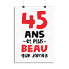 Affiche 45 ans et plus beau