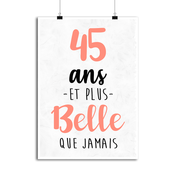 Affiche 45 ans et plus belle que jamais