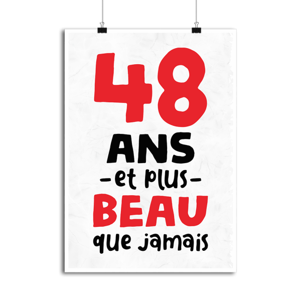 Affiche 48 ans et plus beau