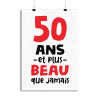 Affiche 50 ans et plus beau