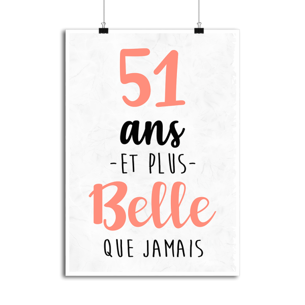 Affiche 51 ans et plus belle que jamais