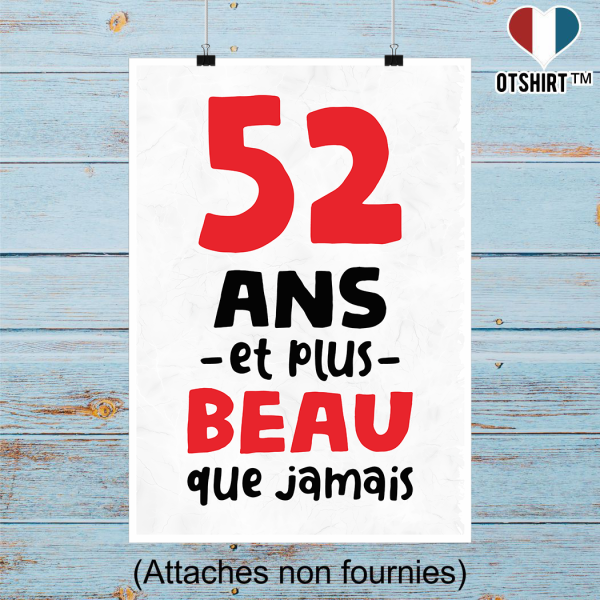 Affiche 52 ans et plus beau