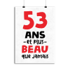 Affiche 53 ans et plus beau