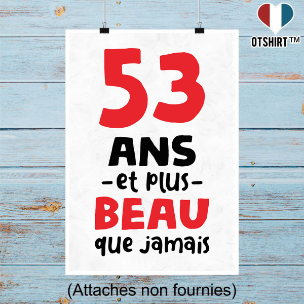 Affiche 53 ans et plus beau