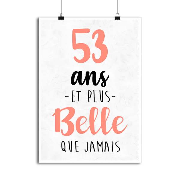 Affiche 53 ans et plus belle que jamais