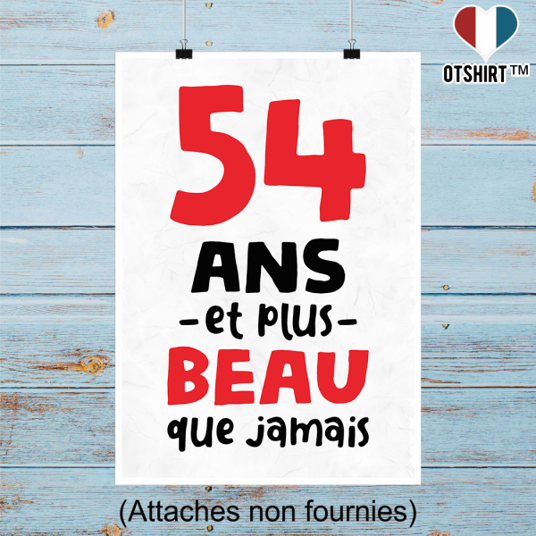 Affiche 54 ans et plus beau