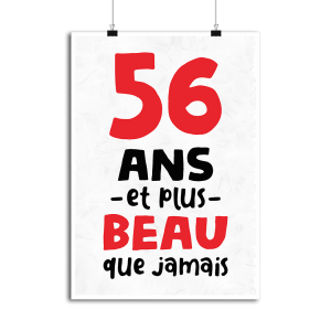Affiche 56 ans et plus beau Affiche 56 ans et plus beau