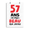 Affiche 57 ans et plus beau