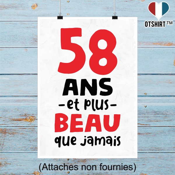 Affiche 58 ans et plus beau