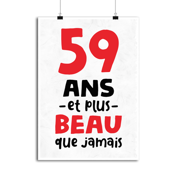 Affiche 59 ans et plus beau