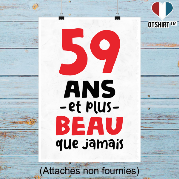 Affiche 59 ans et plus beau