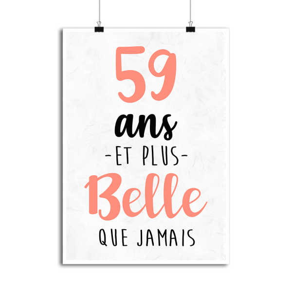 Affiche 59 ans et plus belle que jamais