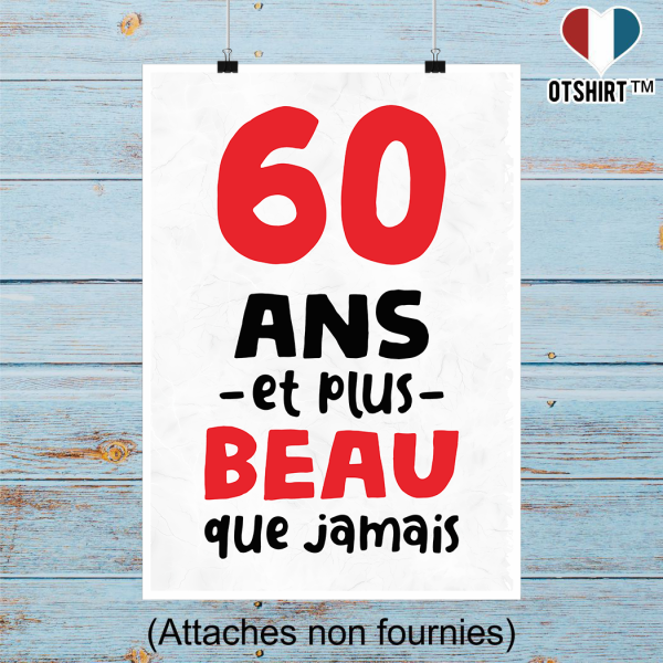 Affiche 60 ans et plus beau