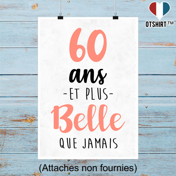 Affiche 60 ans et plus belle que jamais