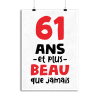 Affiche 61 ans et plus beau