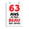 Affiche 63 ans et plus beau