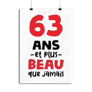 Affiche 63 ans et plus beau Affiche 63 ans et plus beau