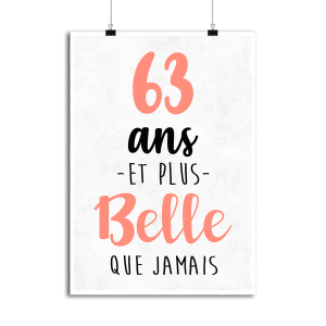 Affiche 63 ans et plus belle que jamais Affiche 63 ans et plus belle que jamais