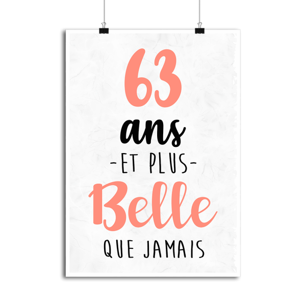 Affiche 63 ans et plus belle que jamais