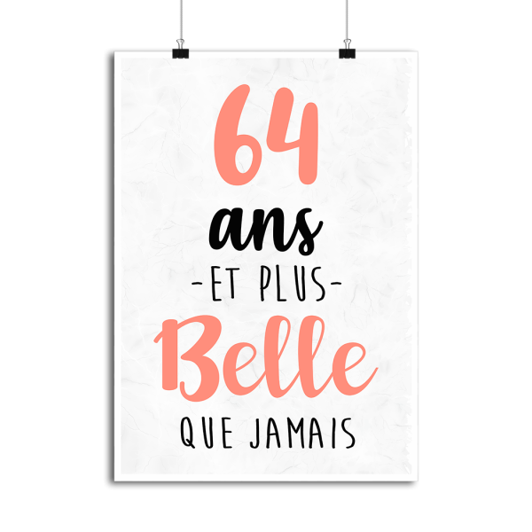 Affiche 64 ans et plus belle que jamais