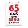 Affiche 65 ans et plus beau