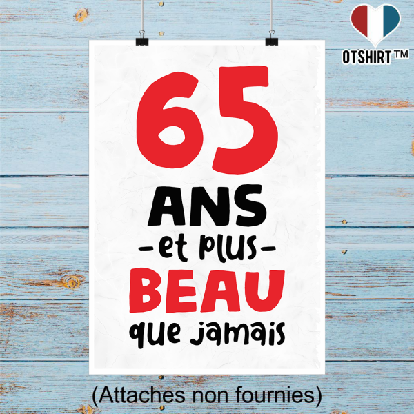 Affiche 65 ans et plus beau