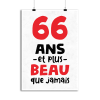 Affiche 66 ans et plus beau