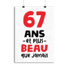 Affiche 67 ans et plus beau