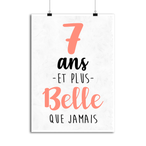 Affiche 7 ans et plus belle que jamais Affiche 7 ans et plus belle que jamais