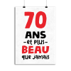 Affiche 70 ans et plus beau
