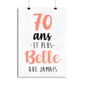 Affiche 70 ans et plus belle que jamais Affiche 70 ans et plus belle que jamais