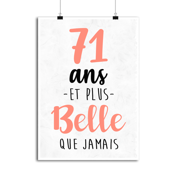 Affiche 71 ans et plus belle que jamais