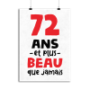 Affiche 72 ans et plus beau